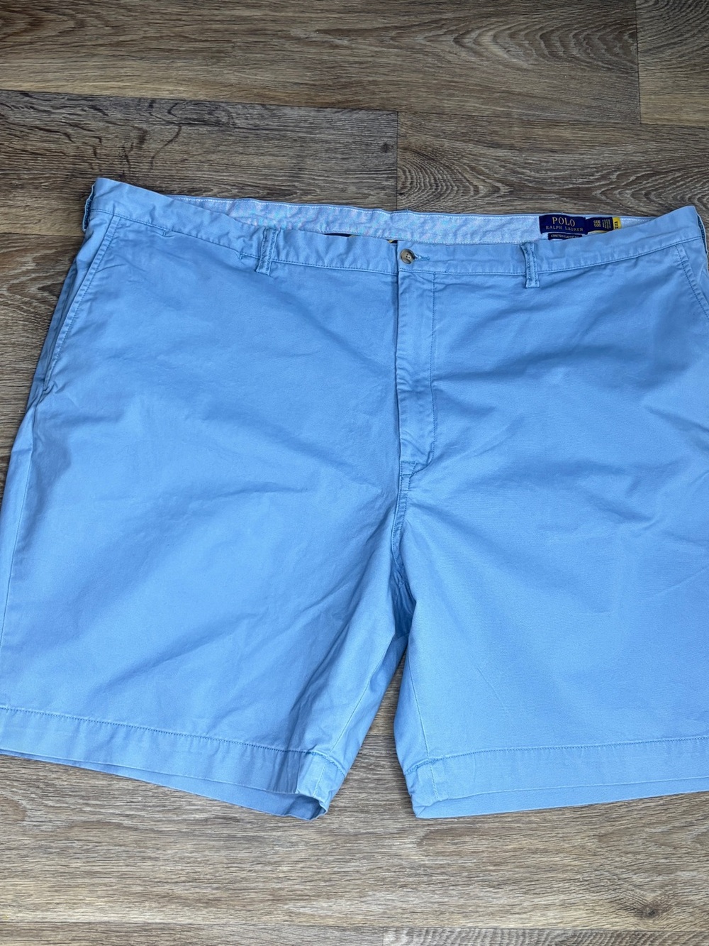 Polo Ralph Lauren Stretch Classic Fit Shorts Blue Chino Men Size 50B - Picture 2 of 7
